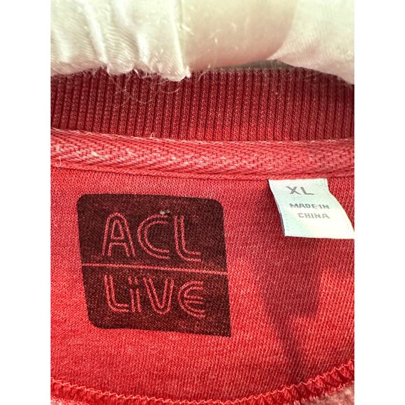 ACL LIVE Austin Y’all Men’s Red Crewneck Sweatshirt Graphic Pullover Texas | XL - Picture 6 of 8